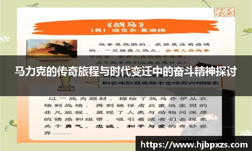 马力克的传奇旅程与时代变迁中的奋斗精神探讨